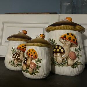 Sears Roebuck Merry Mushroom Canister Set